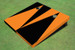Black And Orange Alternating Triangle No Stripe Custom Cornhole Board Black And Orange Alternating Triangle No Stripe Custom Cornhole Board