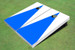Royal And White Matching Triangle No Stripe Custom Cornhole Board Royal And White Matching Triangle No Stripe Custom Cornhole Board