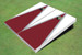 Maroon And White Matching Triangle Custom Cornhole Board Maroon And White Matching Triangle Custom Cornhole Board