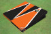 Black And Orange Alternating Triangle Custom Cornhole Board Black And Orange Alternating Triangle Custom Cornhole Board