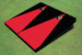 Red And Black Matching Triangle No Stripe Custom Cornhole Board Red And Black Matching Triangle No Stripe Custom Cornhole Board