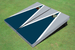 Navy And Gray Matching Triangle Custom Cornhole Board Navy And Gray Matching Triangle Custom Cornhole Board