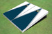Navy And White Matching Triangle Custom Cornhole Board - Aat-2118