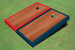 Rosewood Stained Center Navy And Red Border Cornhole Board Rosewood Stained Center Navy And Red Border Cornhole Board