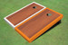 Rosewood Stained Center White And Orange Border Cornhole Board Rosewood Stained Center White And Orange Border Cornhole Board