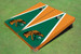 Florida Agricultural & Mechanical University Green And Orange Matching Triangle Cornhole Boards