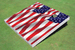 Wavy American Flag (white) Custom Cornhole Board Set Wavy American Flag (white) Custom Cornhole Board Set