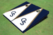 Georgia Southern University "GS" White And Blue Matching Triangle Custom Cornhole Board