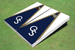 Georgia Southern University "GS" Blue And White Matching Triangle Custom Cornhole Board