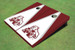Mississippi State University Bulldog White And Maroon Matching Triangle Cornhole Boards