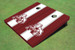 Mississippi State University Bulldog White And Maroon Matching Long Stripe Cornhole Boards