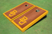 Baylor University BU Yellow Rosewood Matching Border Borders Custom Cornhole Board
