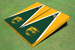 Baylor University Bear Head Hunter Green And Yellow Matching Triangle Custom Cornhole Board