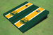 Baylor University Bear Head Yellow And Hunter Green Matching Long Stripe Custom Cornhole Board