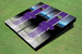 Kansas State University Wildcats Field Long Strip Matching Purple Custom Cornhole Board
