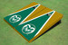 Colorado State University Rams Logo Green And Gold Matching Triangle Cornhole Boards