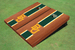 Baylor University BU Green Rosewood Matching Long Stripe Custom Cornhole Board
