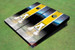 Appalachian State University "A" Field Long Strip Matching Yellow Themed Cornhole Boards