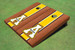 Appalachian State University "A" Yellow Rosewood Matching Long Strip Cornhole Boards Appalachian State University "A" Yellow Rosewood Matching Long Strip Cornhole Boards