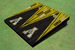 Appalachian State University "A" Black and Yellow Matching Wood Look Triangle Cornhole Boards