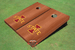 Iowa State University "I" Solid Rosewood Cornhole Boards