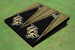 University Of Central Florida Black and Gold Matching Wood Look Triangle Cornhole Boards