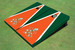 University Of Miami "Sebastian The Ibis" Orange And Hunter Matching Triangle Cornhole Boards