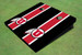 University Of Utah 'U' Red And Black Matching Long Stripe Cornhole Boards