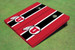 University Of Utah 'U' Black And Red Matching Long Stripe Cornhole Boards