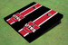 University Of Utah 'UTES' Red And Black Matching Long Stripe Cornhole Boards