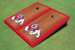 Fresno State Bulldog Red Rosewood Matching Border Borders Cornhole Boards