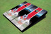 Fresno State Bulldog Field Long Strip Matching Red Themed Cornhole Boards