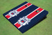 Fresno State Bulldog 'Dog Face' Red And Navy Blue Matching Long Stripe Cornhole Boards