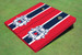 Fresno State Bulldog 'Dog Face' Navy Blue And Red Matching Long Stripe Cornhole Boards