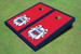 Fresno State Bulldog 'Dog Face' Red Matching Border Cornhole Boards