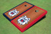 Fresno State Bulldog 'Dog Face' Rosewood Alternating Border Cornhole Boards