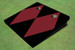 Maroon And Black Matching Diamond No Stripe Custom Cornhole Board