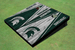 Michigan State University Alternating Wood Look Triangle Cornhole Boards