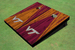 Virginia Tech Alternating Wood Look Triangle Cornhole Boards