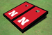 University of Nebraska Red  Matching Border Cornhole Boards University of Nebraska Red  Matching Border Cornhole Boards