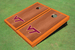 Virginia Tech Orange Rosewood Matching Borders Cornhole Boards