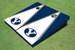 Brigham Young University BYU White  And Navy Matching Triangle Cornhole Boards