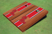 University Of Mississippi Red Rosewood Matching Long Stripe Cornhole Boards