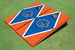 Boise State University Royal And Orange Matching Diamond Cornhole Boards