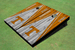 University Of Tennessee White And Orange Matching Wood Look Triangle Cornhole Boards