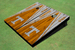 University Of Tennessee Orange And White Matching Wood Look Triangle Cornhole Boards