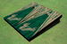 University Of South Florida Green And Gold Matching Wood Look Triangle Cornhole Boards