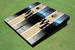 Wake Forest University Field Long Strip Matching Gold Themed Cornhole Boards
