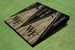 Wake Forest University Gold and Black Matching Wood Look Triangle Cornhole Boards