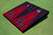 University of Mississippi Red And Navy Matching Triangle Wood Look Cornhole Boards